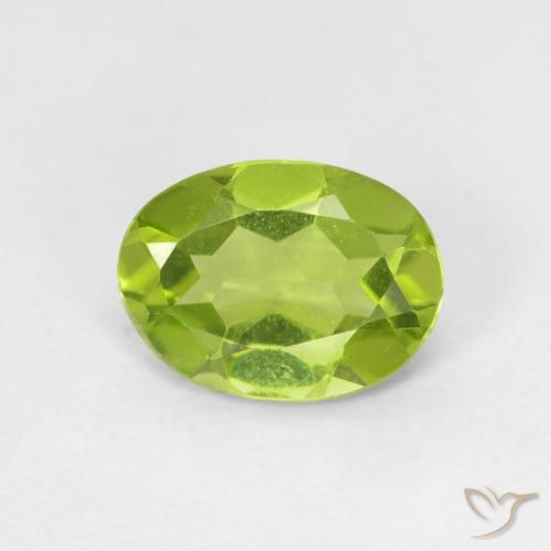 1.09ct Natürlicher hellgrün Peridot, Oval, VVS-VS