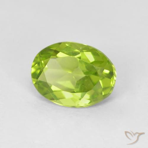9,17 ctw natürlicher hellgrün Peridot, Oval, VVS-VS