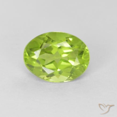 1.25ct Natürlicher Mittelgrün Peridot, Oval, VS