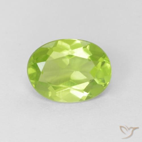 1.30ct Natürlicher Lebendiges grün Peridot, Oval, VS
