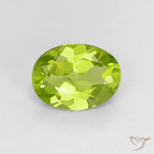 1.21ct Natürlicher Lebendiges grün Peridot, Oval, VS