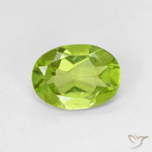 1.14ct Natürlicher gelblich-grün Peridot, Oval, VS