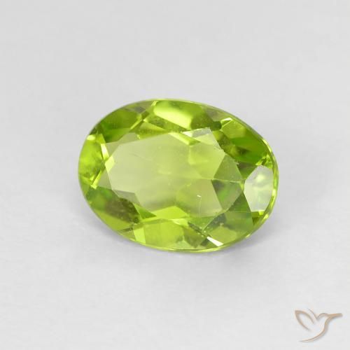 9,17 ctw natürlicher Lebendiges Gelbgrün Peridot, Oval, VS