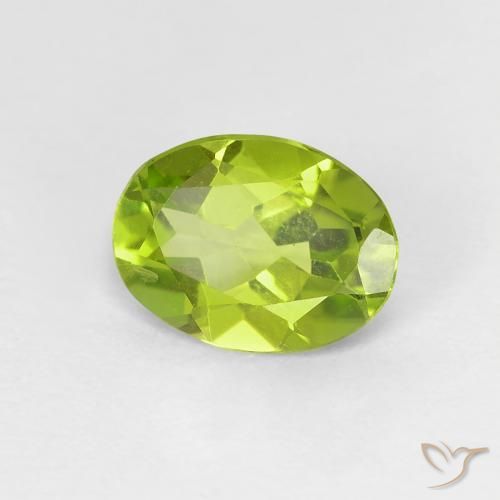 9,17 ctw natürlicher Lebendiges Gelbgrün Peridot, Oval, VS