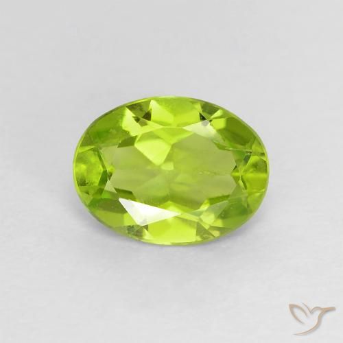 1.13ct Natürlicher Lebendiges grün Peridot, Oval, VS