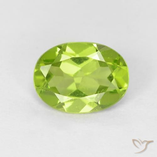 1.14ct Natürlicher Lebendiges grün Peridot, Oval, VVS-VS