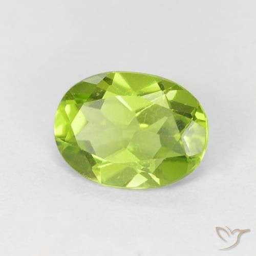 9,17 ctw natürlicher Lebendiges grün Peridot, Oval, VVS-VS