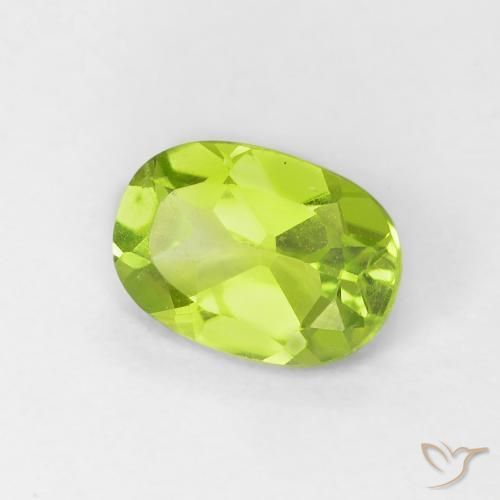 9,17 ctw natürlicher Lebendiges Gelbgrün Peridot, Oval, VVS-VS