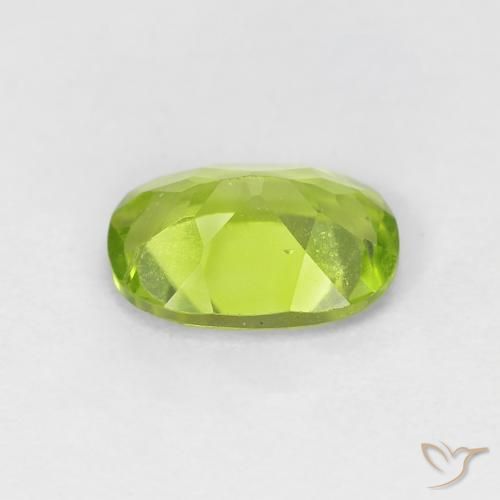 9,17 ctw natürlicher Lebendiges Gelbgrün Peridot, Oval, VVS-VS