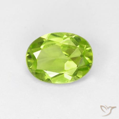 1.15ct Natürlicher gelblich-grün Peridot, Oval, VVS-VS