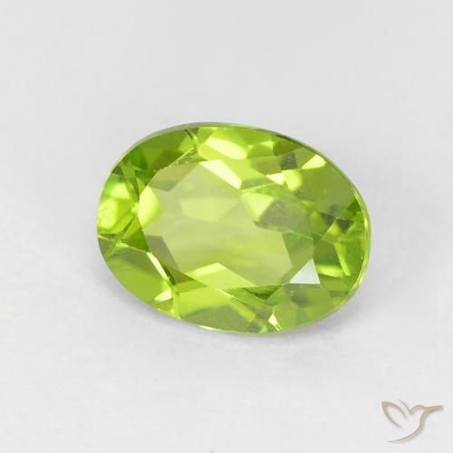 9,17 ctw natürlicher gelblich-grün Peridot, Oval, VVS-VS