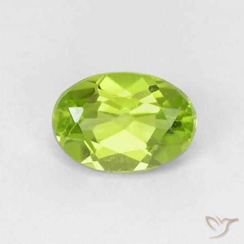 0.77ct Natürlicher gelblich-grün Peridot, Oval, VVS-VS