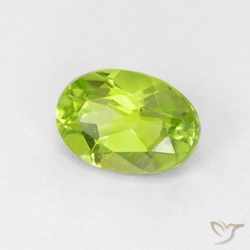 9,17 ctw natürlicher gelblich-grün Peridot, Oval, VVS-VS