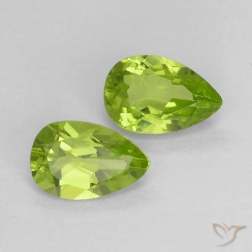 0.96 ct natürliche Lebendiges grün Peridot-Edelsteine, Birnenform, VS