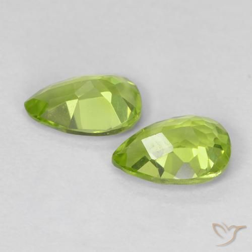 0.96 ct natürliche Lebendiges grün Peridot-Edelsteine, Birnenform, VS