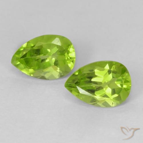 0.97 ct natürliche Mittelgrün Peridot-Edelsteine, Birnenform, VS