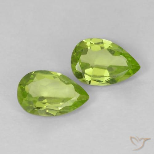 0.74 ct natürliche Mittelgrün Peridot-Edelsteine, Birnenform, VS
