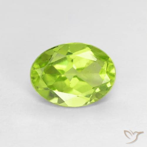 1.23ct Natürlicher Lebendiges grün Peridot, Oval, VS