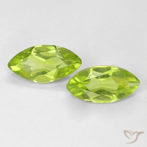 1.11ctw Natürlicher Mittelgrün Peridot, Marquise, VS
