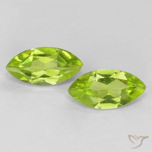 1.13ctw Natürlicher Mittelgrün Peridot, Marquise, VS