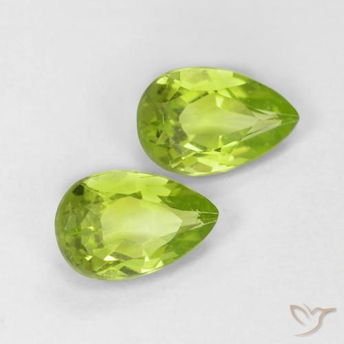 0.87ctw Natürlicher hellgrün Peridot, Birnenform, VS
