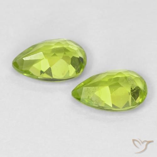 0.87 ct natürliche hellgrün Peridot-Edelsteine, Birnenform, VS