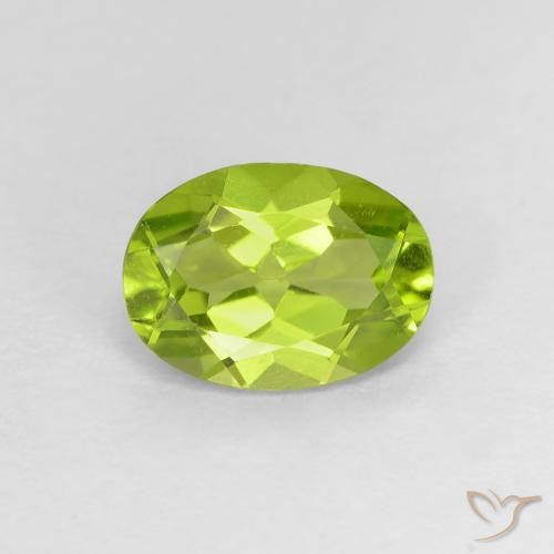 1.14ct Natürlicher Lebendiges grün Peridot, Oval, VVS-VS