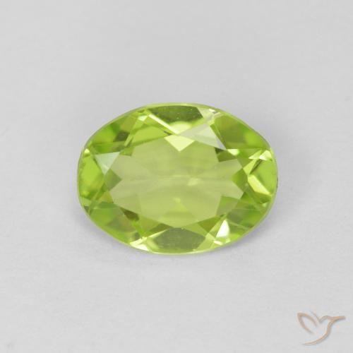 1.02ct Natürlicher Mittelgrün Peridot, Oval, VS