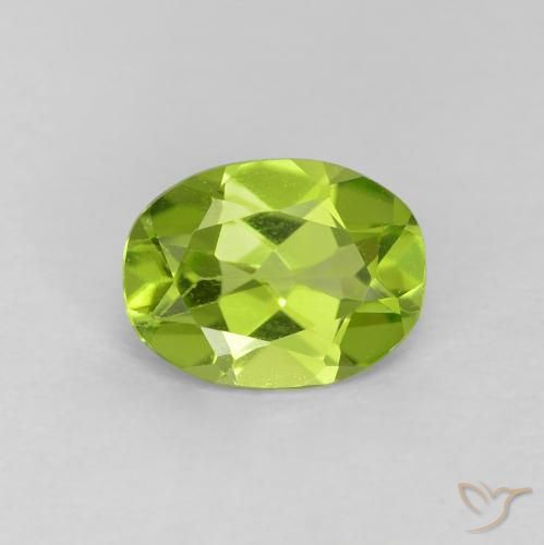 0.97ct Natürlicher Lebendiges grün Peridot, Oval, VVS-VS