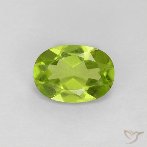 0.83ct Natürlicher Lebendiges grün Peridot, Oval, VVS-VS