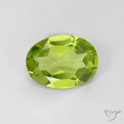 1.05ct Natürlicher Mittelgrün Peridot, Oval, VVS-VS
