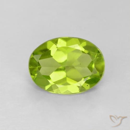 1.25ct Natürlicher Mittelgrün Peridot, Oval, VVS-VS