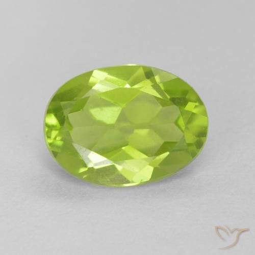 1.20ct Natürlicher hellgrün Peridot, Oval, VVS-VS