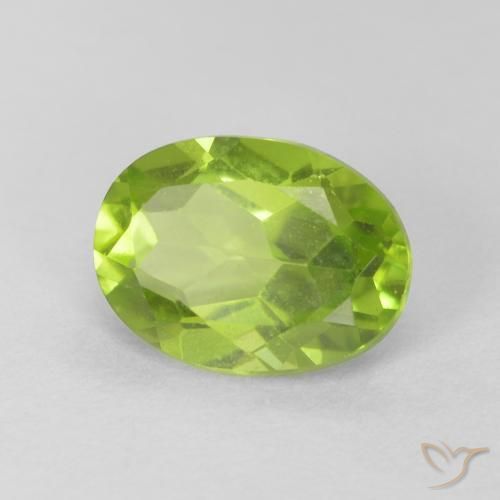 9,17 ctw natürlicher hellgrün Peridot, Oval, VVS-VS
