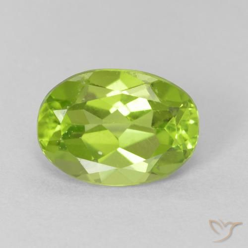 1.23ct Natürlicher hellgrün Peridot, Oval, VVS-VS