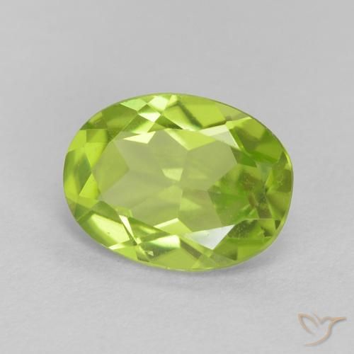 9,17 ctw natürlicher hellgrün Peridot, Oval, VVS-VS