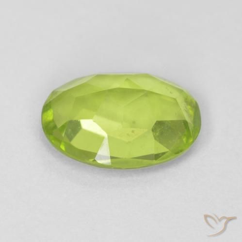 9,17 ctw natürlicher hellgrün Peridot, Oval, VVS-VS
