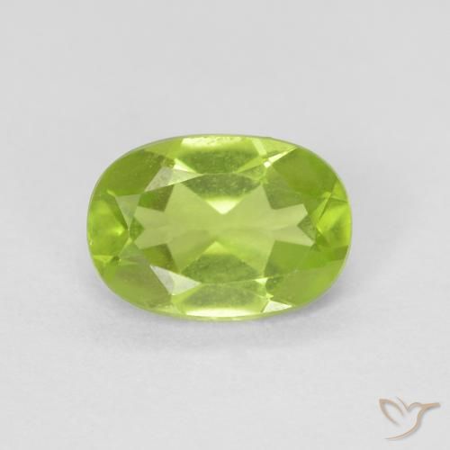 0.86ct Natürlicher hellgrün Peridot, Oval, VVS-VS