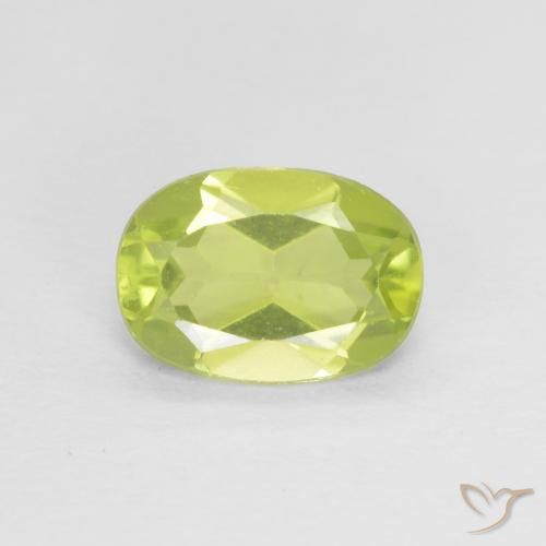 0.77ct Natürlicher limettengrün Peridot, Oval, VVS-VS