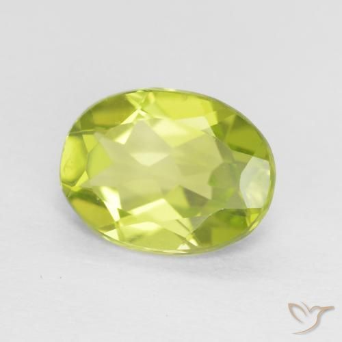9,17 ctw natürlicher gelblich-grün Peridot, Oval, VVS-VS
