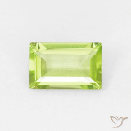 0.52ct Natürlicher hellgrün Peridot, Baguette, VVS-VS