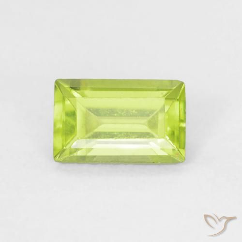 0.53ct Natürlicher hellgrün Peridot, Baguette, VVS-VS