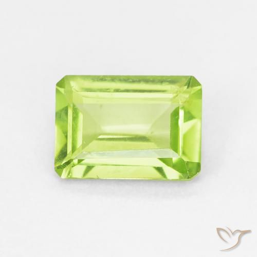 1.01ct Natürlicher hellgrün Peridot, Smaragdschliff, VVS-VS