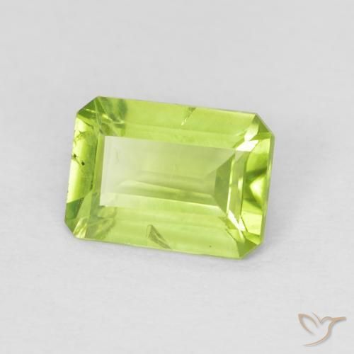9,17 ctw natürlicher gelblich-grün Peridot, Oktagonschliff, VS