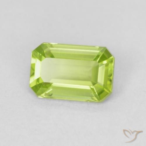 9,17 ctw natürlicher Lebendiges Gelbgrün Peridot, Oktagonschliff, VVS
