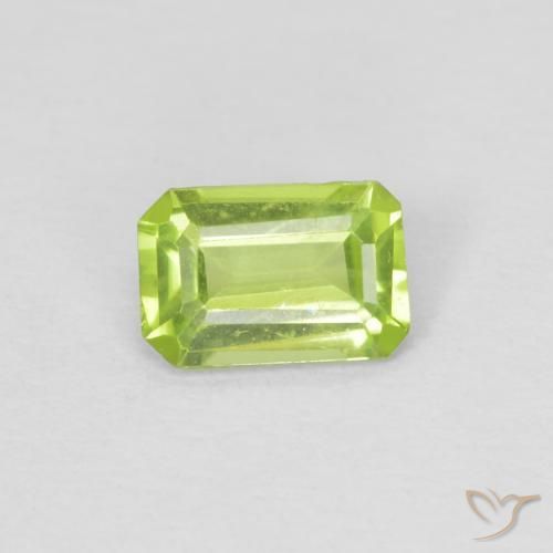 0.49ct Natürlicher Mittelgrün Peridot, Smaragdschliff, VVS-VS