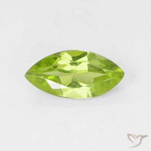 0.60ct Natürlicher Mittelgrün Peridot, Marquise, VS