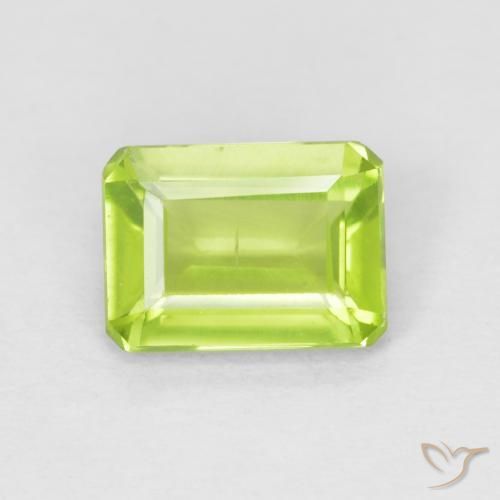 1.04ct Natürlicher hellgrün Peridot, Smaragdschliff, VVS-VS