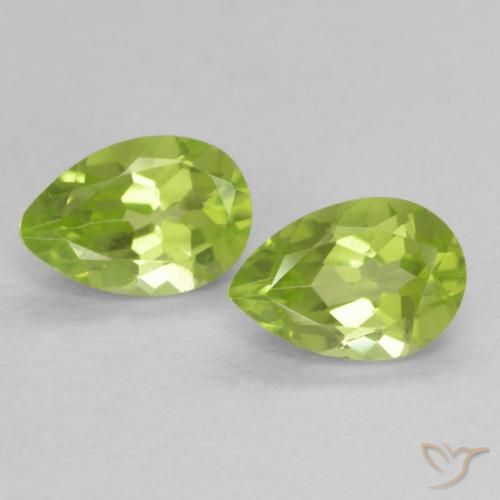 0.91ctw Natürlicher Lebendiges grün Peridot, Birnenform, VVS-VS
