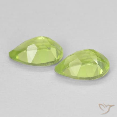 0.91 ct natürliche Lebendiges grün Peridot-Edelsteine, Birnenform, VVS-VS